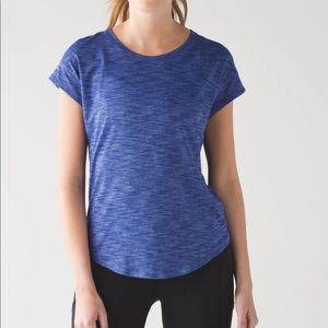 Lululemon Run Around tee 6 blue heathered